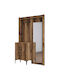 Berlin Έπιπλο Εισόδου με Παπουτσοθήκη Walnut 120x35x200εκ.