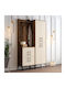 Berlin Mobilier de Intrare cu Dulap pentru Pantofi Walnut-cream 120x35x200cm