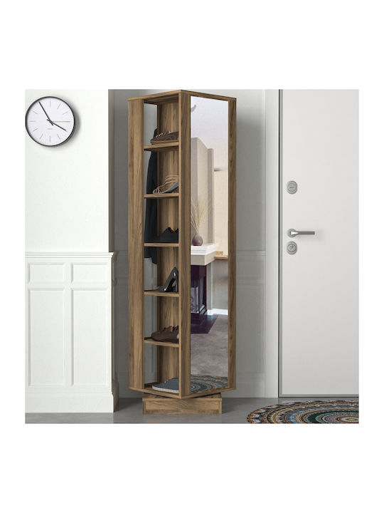 Roll Entry Furniture with Shoe Rack Walnut 44.8x44.8x180cm