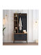 Viyana Eingangsmöbel mit Schuhschrank Walnut-anthracite 90x35x200cm