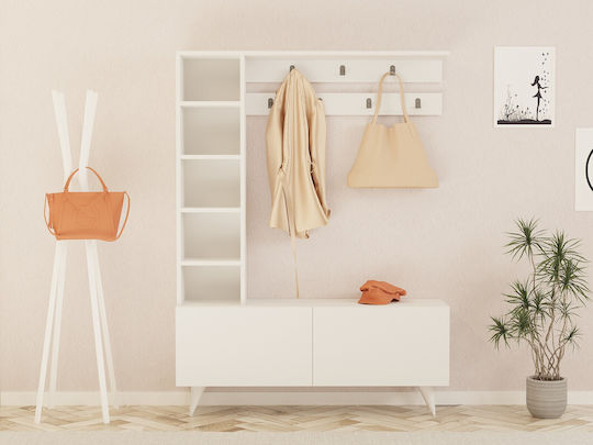 Έπιπλο Εισόδου με Παπουτσοθήκη White 120x32x161.8εκ.