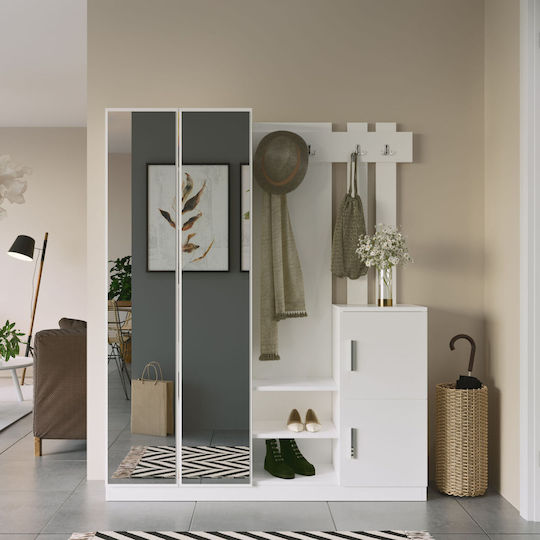 Eingangsmöbel mit Schuhschrank White 147.2x37.5x179.7cm
