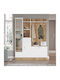 Mobilier de Intrare cu Dulap pentru Pantofi Pine-white 140x36.8x181.8cm
