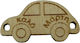 Wooden Element Car "Happy March" 29x11mm 10pcs