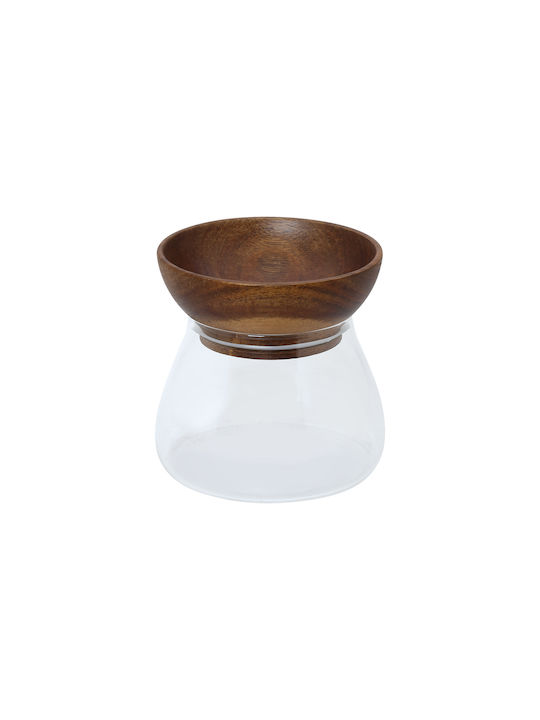 Cryspo Trio Vase General Use with Lid Glass Transparent 11.6x11.6cm