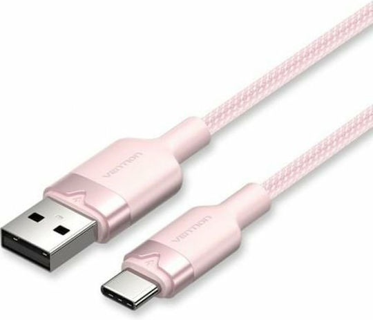 Vention USB 2.0 Cable USB-C male - USB-C 60W Ροζ 2m CTNPH