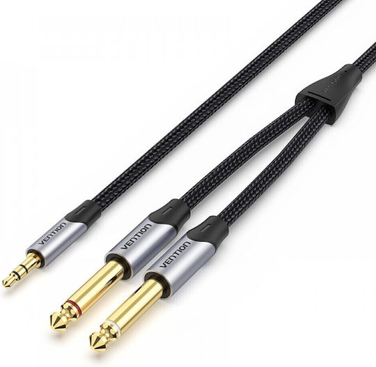 Vention Cable 6.3mm male - 3.5mm male 1m Γκρι BARHF