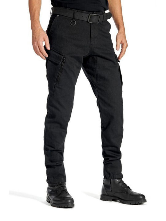 Pando Moto Bărbați Pantaloni Motocicletă Cordura 4 Anotimpuri Negru