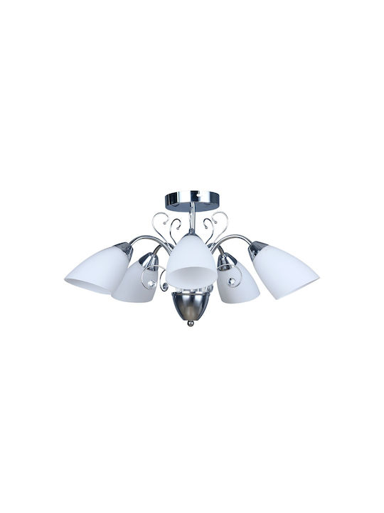 Agora Lighting Deckenleuchte Silber mit Fassung E27