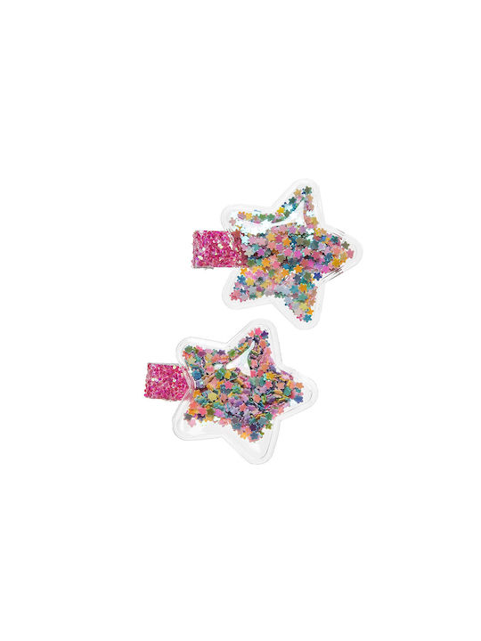 Confetti Hair Clips with Colorful Stars