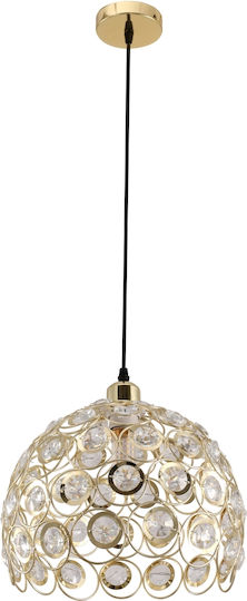 Agora Lighting Hängelampe Gold mit Kristallen