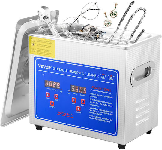 Vevor Ultrasonic Cleaner 3lt Inox with Digital Timer