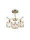 Agora Lighting Πλαφονιέρα Οροφής Χρυσή με Ντουί E27 με Κρύσταλλα