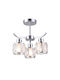Agora Lighting Πλαφονιέρα Οροφής Ασημί με Ντουί E27 με Κρύσταλλα