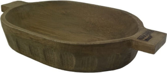 Nakaro Wood Πιατέλα Σερβιρίσματος Οβάλ Ξύλινη Καφέ 35x21εκ.