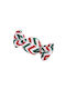 Plush Candy Cat Toy Red and Green Stripes 4x9cm