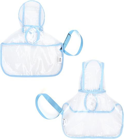 Nobleza Hundemantel Wasserdicht Kapuzen Transparent mit Rückenlänge 80 cm.
