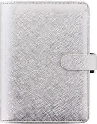 Filofax Organizer Persönlich Saffiano Metallisch Silbern