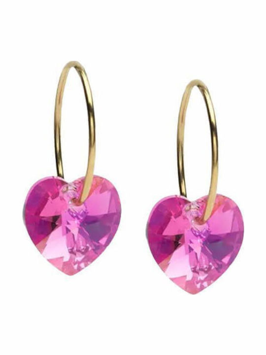 Blomdahl Earrings Titanium Gold Plated with Stones