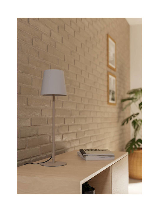 Eglo Table Lamp for Socket E14 with White Shade and Beige Base