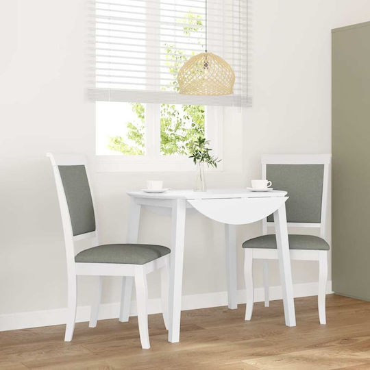 Dining Room Wooden Chair White 50x55x95.5cm 2pcs