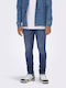 Men's Slim Fit Elastic Jeans Pants Medium L.t Blue Denim