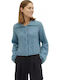 Gestrickte Strickjacke mit Knöpfen Blau