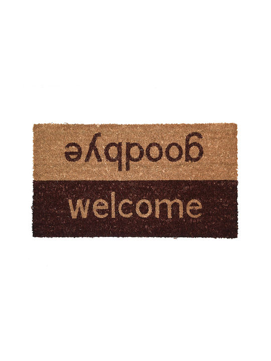 Entrance Mat made of Coir with Anti-slip Backing Welcome 40x70cm