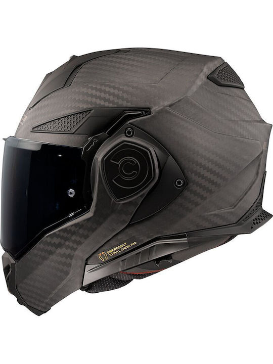 LS2 FF901 Advant X Flip-Up with Sun Visor ECE 22.06 Carbon Solid Matt