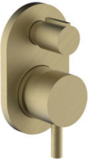 Ottone Meloda Built-in Faucet Mixer for Shower 3 Exits Silver