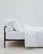 Hotel Baumwoll-Satin Spannbettlaken Herrenhaus King Size Weiß