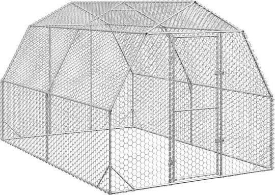vidaXL 3328516 Клетка за птици от Галванизирана Стомана 250брx400брx225брсм.