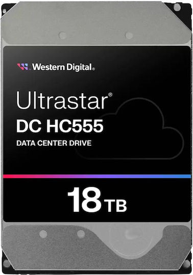 Western Digital Ultrastar DC HC555 18TB Хард диск Σκληρи дискове 3.5" SATA III 7200обороти в минута с 512МБ Кеш за NAS / Server / Записващо устройство 0B48723