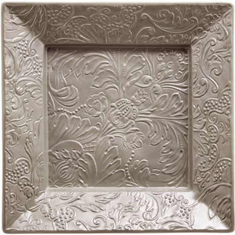 Raynaud Limoges Tray Διακοσμητική Πιατέλα Τετράγωνη Μπεζ 17x17εκ.