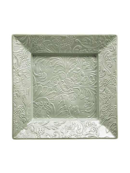 Raynaud Limoges Tray Декоративен Поднос Квадратен Зелен 1бр x