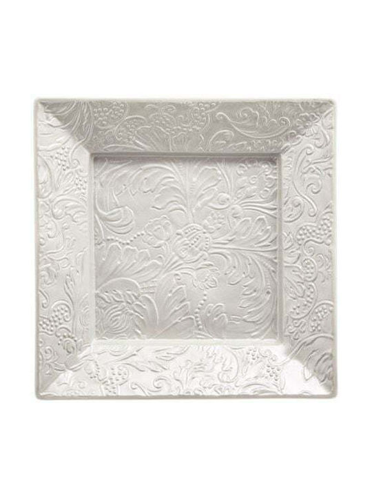 Raynaud Limoges Tray Διακοσμητική Πιατέλα Τετράγωνη Λευκή 17x17εκ.