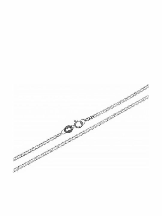 White Gold Chain Neck Theta 14K Length 50cm