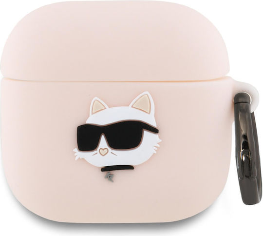 Karl Lagerfeld Choupette 3d Case Silicone in Pink color for Apple AirPods 4