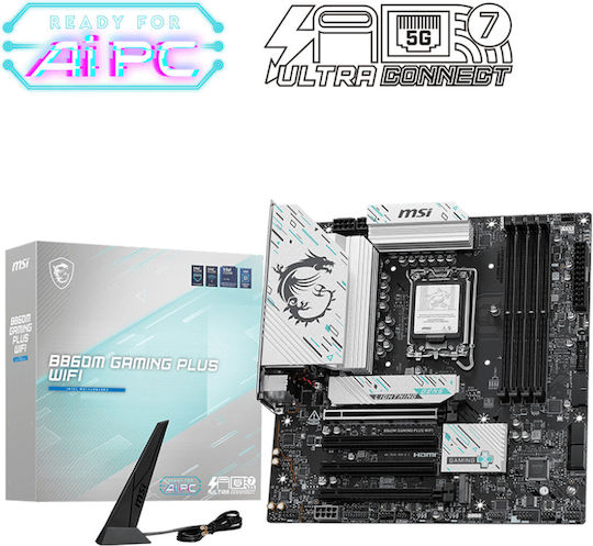 MSI B860M Gaming Plus WIFI Motherboard Micro ATX με Intel 1851 Socket