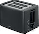 Life Crunchy Φρυγανιέρα 2 Θέσεων 750W Μαύρη