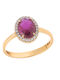 Ring with Zircon made of Gold 14K