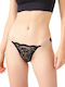 Women's Brazil Seamless with Lace Black