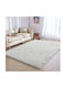 Rutschfest Teppich Rechteckig Pelzige Ivory White