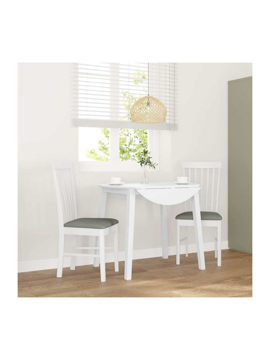Dining Room Wooden Chair White 42.5x48x94cm 2pcs