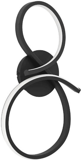 Eglo Serpins Modern Wall Lamp Black 20.5x40cm