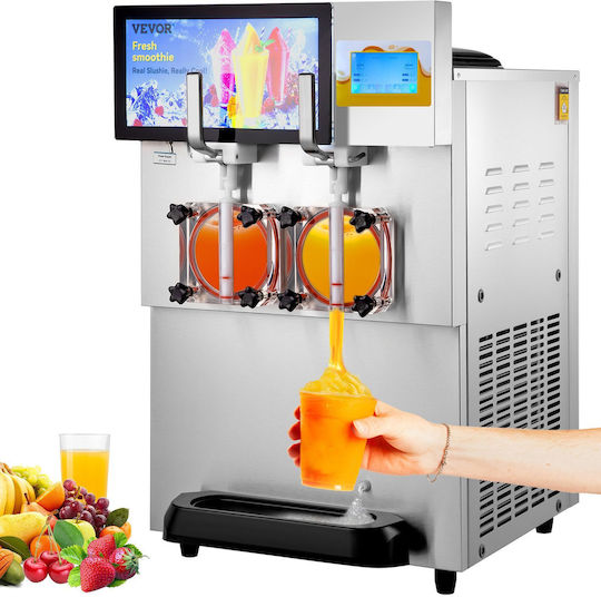 Vevor 8l 2,1 Gal Διπλό Μπολ Εμπορική Μηχανή Slushy Μαργαρίτα Smoothie Παγωμένο Ποτό