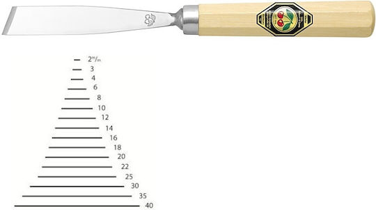Kirschen Wood Carving Chisel Straight Blade Beveled Edge 4mm 3102004