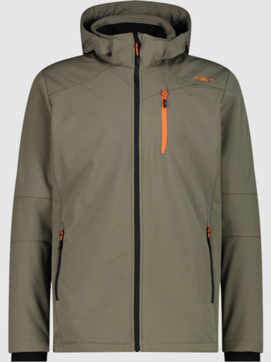 Χειμωνιάτικο Μπουφάν Softshell Αδιάβροχο και Αντιανεμικό Χακί