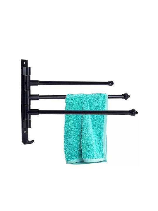 Vilde Single Wall-Mounted Bathroom Freestanding Coat Rack ​30x30cm Black