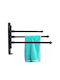 Vilde Single Wall-Mounted Bathroom Freestanding Coat Rack ​30x30cm Black